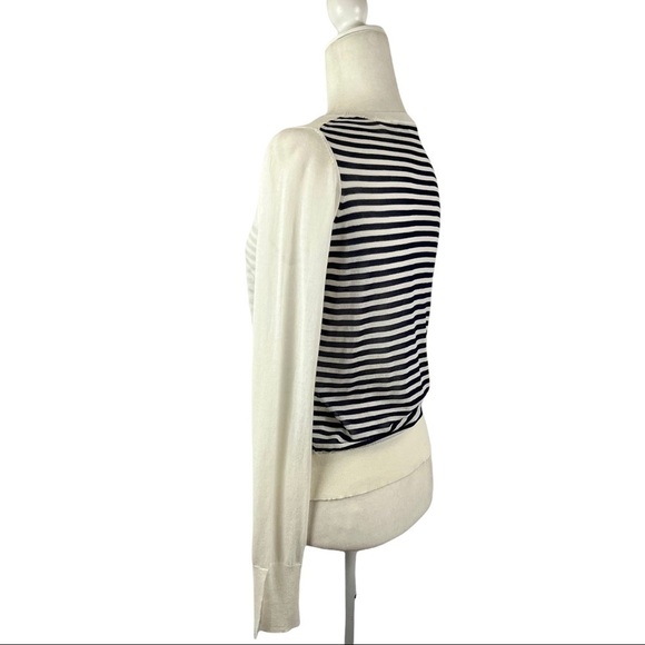 WHITE + WARREN Light-knit Nautical stripe Long Sleeve - Picture 5 of 13
